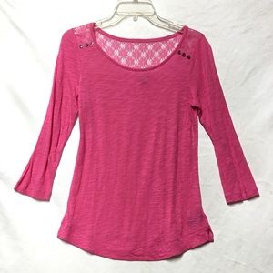 EXPRESS XS pink top / shirt / blouse 3/4 sleeve